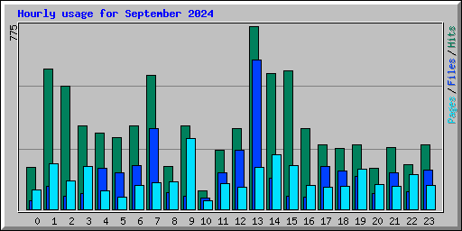 Hourly usage for September 2024