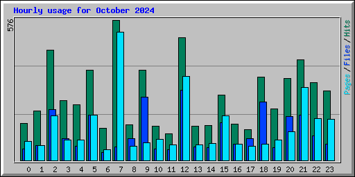 Hourly usage for October 2024