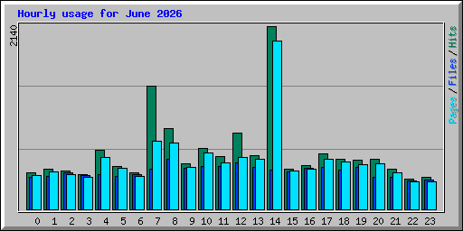 Hourly usage for June 2026