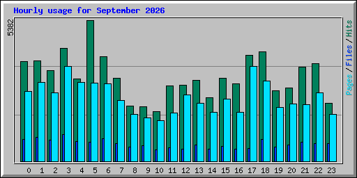 Hourly usage for September 2026