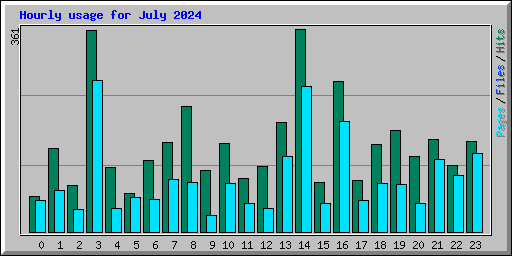 Hourly usage for July 2024