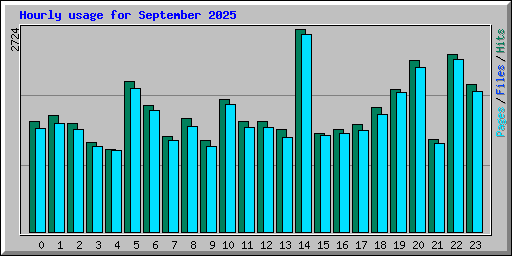 Hourly usage for September 2025
